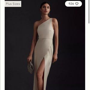 BHLN Dylan One Shoulder Gown - Color: Champagne